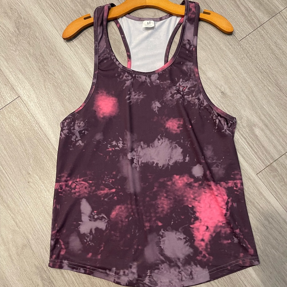 ROWILUX Men's Workout Tie Dye Tank Top